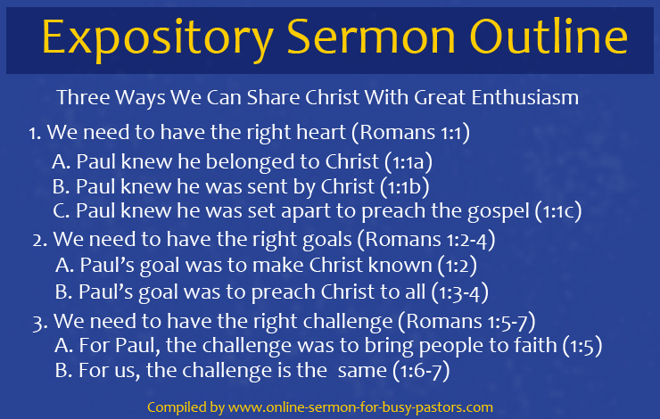 Expository Sermon Outline